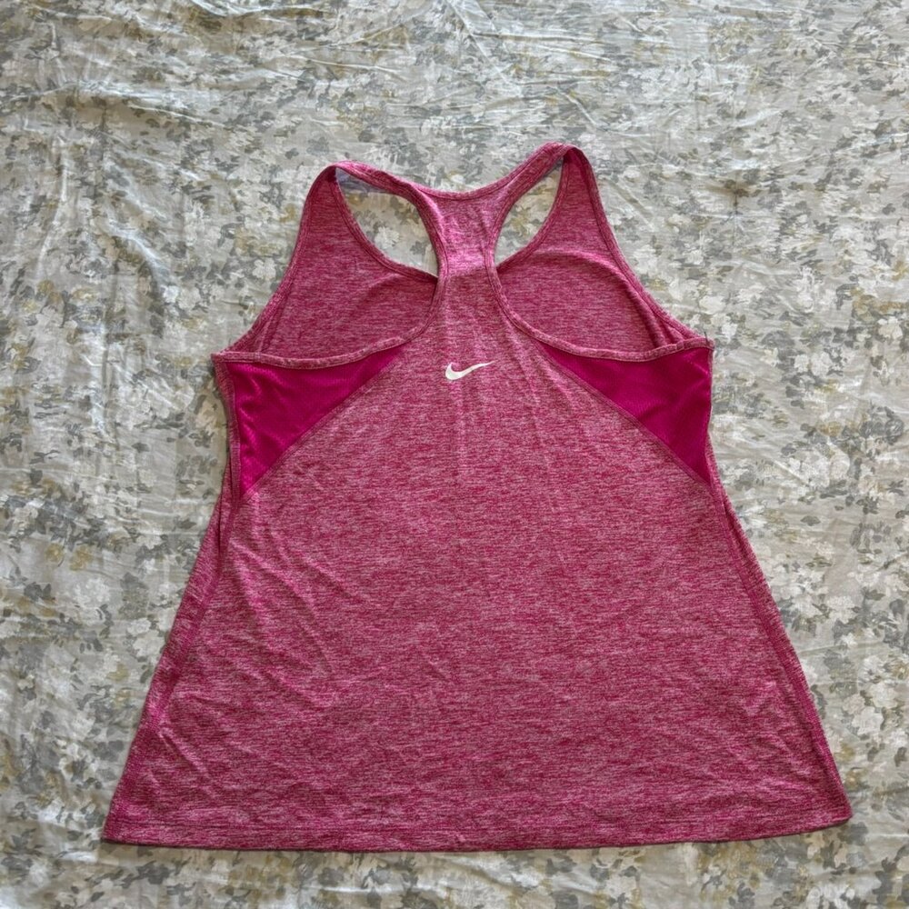 Nike Dri Fit Womens Pink Racerback Lightweight Tank Top Gym Shirt Size XL